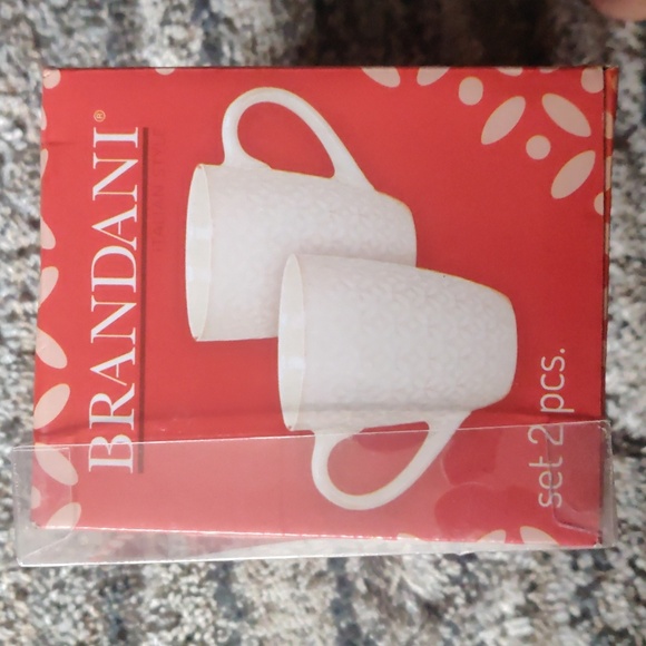 Brandani Embossed Mug Set of 2- 250ml-8.45oz - Picture 3 of 3